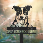 Custom Jack Russell Memorial Stake Sign,pet Grave Markers Sign, Metal Sign With Stake,pet Loss Gift,sympathy Sign, Remembrance Stake
