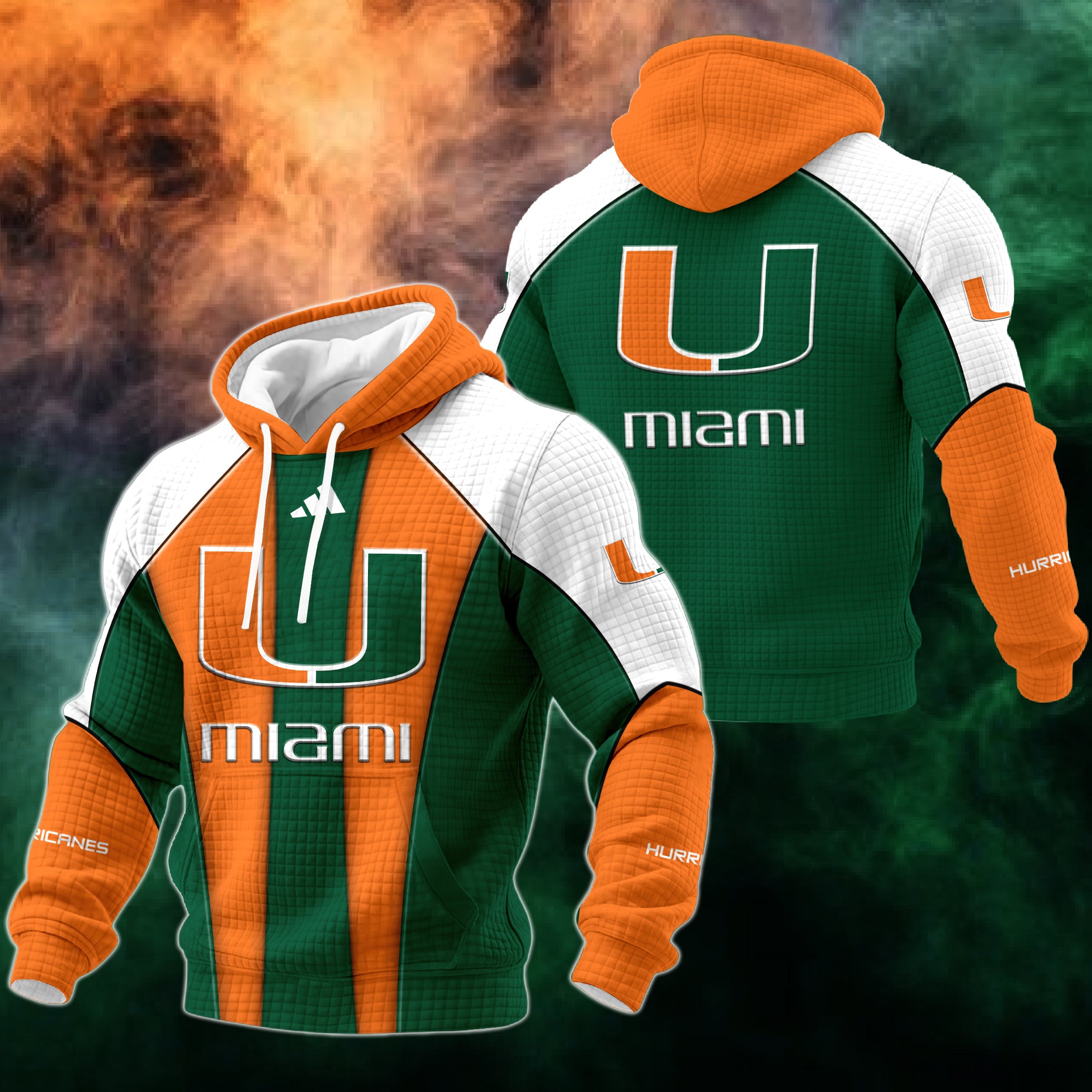 Miami Retro Waffle Hoodie Limited Edition NCVD12012607