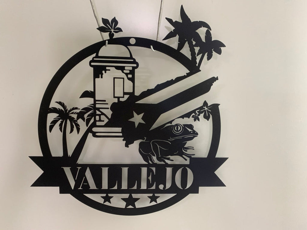 Custom Puerto Rico Metal Wall Hanging, Puerto Rico Flag Metal Wall Decoration, Custom Country Metal Design, Puerto Rico Monogram Metal Wall Art