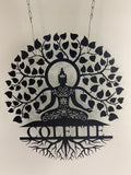 Custom Buddha Meditation Tree Of Life Metal Wall Art, Zen House Metal Sign, Spiritual Buddhism Metal Wall Art,yoga Studio Metal Wall Sign