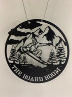 Custom Snowboarding Metal Wall Art, Personalized Snowboarding Metal Name Sign, Metal Snow Skiing Sports Metal Wall Sign