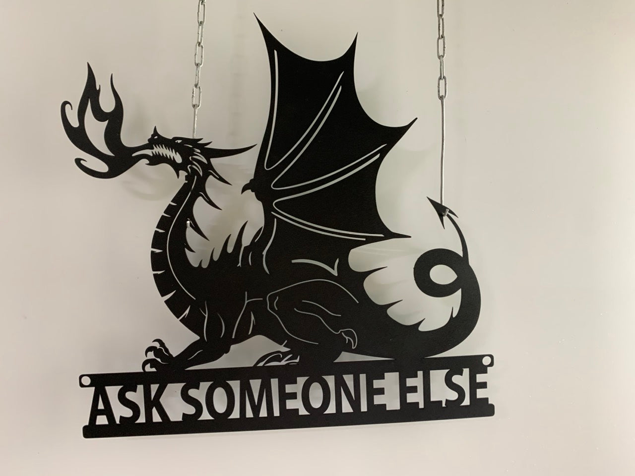 Personalized Mythical Dragon Metal Wall Art, Custom Fire Dragon Metal Name Sign, Kids Room Nursery Dragon Metal Wall Sign