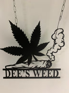 Personalized Weed Metal Wall Art, Custom Cannabis Metal Name Sign, Custom Marijuana Sign Decoration, Culture Smoking Cigarette Metal Wall Art