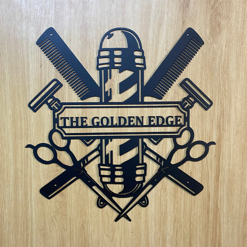 Custom Barber Shop Metal Wall Art, Personalized Barber Shop Metal Sign, Salon Wall Decor, Shop Haircut Metal Wall Decor, Hair Salon Metal Sign