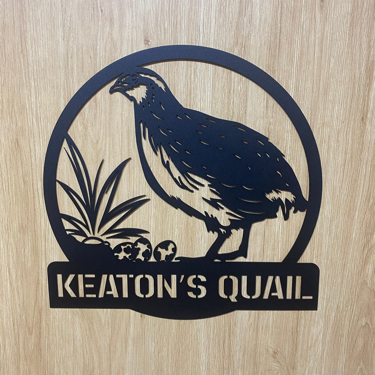 Personalized Quail Bird Metal Name Sign, Custom Quail Bird Metal Wall Art, Metal Quail Sign Custom With Name And Date, Quail Bird Metal Farm Sign