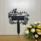 Personalized Garden Metal Stake With Flowers And Bird, Custom Your Garden Stake, Metal Garden Sign, Gardener Metal Name Sign, Metal Stake Yard Decor