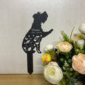 Custom Schnauzer Dog Memorial Metal Garden Stake, Dog Lovers Metal Yard Sign, Personalized Dog Metal Sign, Pet Loss Grave Marker, Remembrance Stake